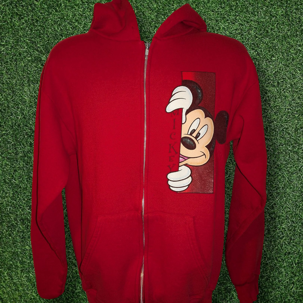 Disney Red Mickey Mouse Zip-Up Hoodie
